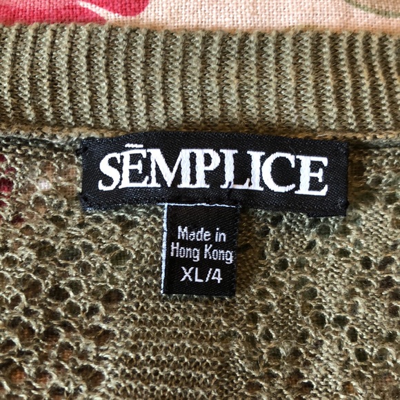 SEMPLICE size XL Linen Open-Weave Sweater Duster - Picture 16 of 16